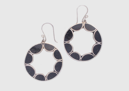 Flower Hollow Design White Metal Earrings - nepacrafts