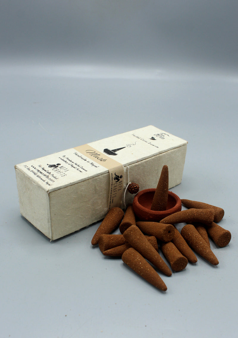 Musk Herbal Cone Incense by Nepali Farmer