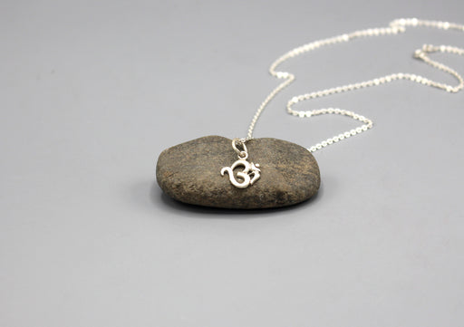 Om Mini Sterling Silver Pendant - nepacrafts