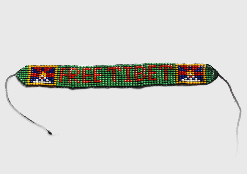 Free Tibet Assorted Pattern Green Glass Beads Unisex Bracelet - nepacrafts