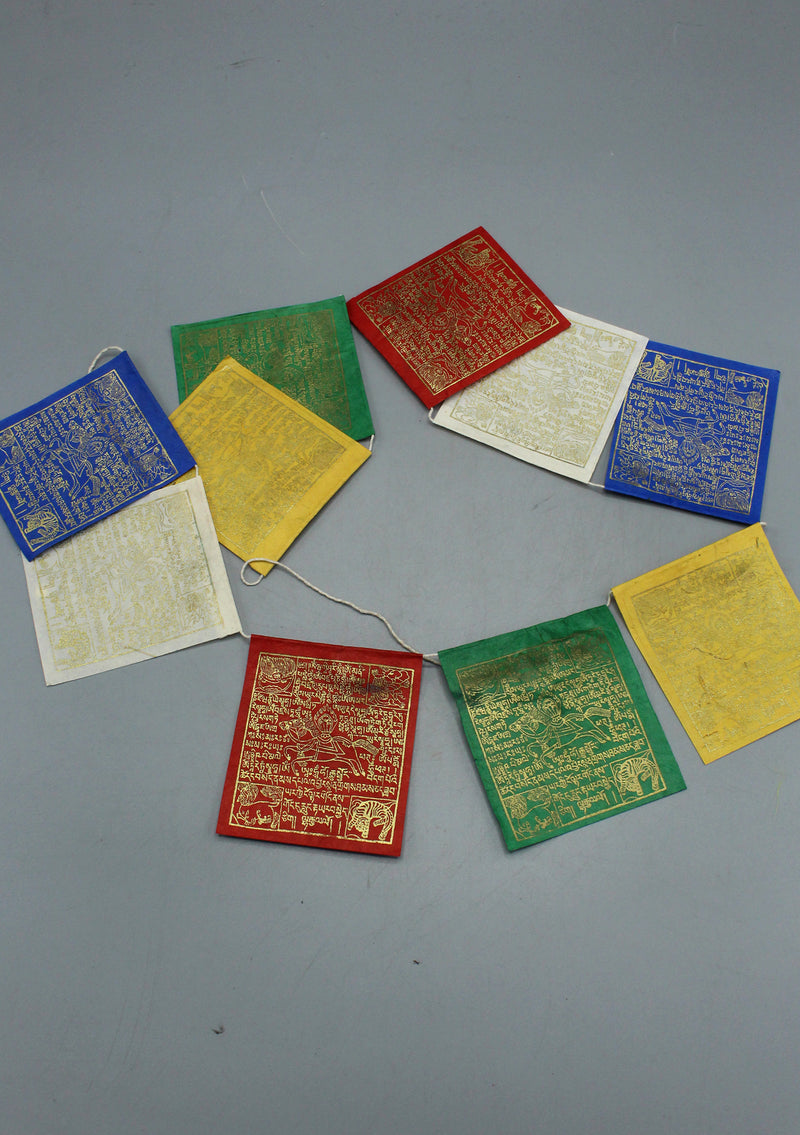 Tibetan Prayer Flags Windhorse from Handmade Lokta Paper