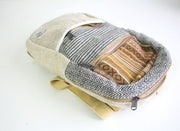 Medium Sized Cotton Blended Hemp BackPack - nepacrafts
