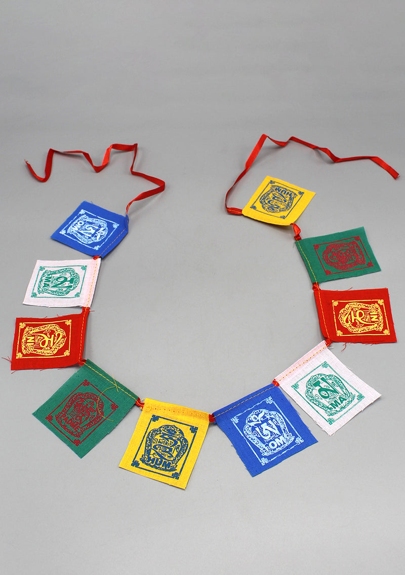 Om Mani Kalachakra Baby Cotton Prayer Flags