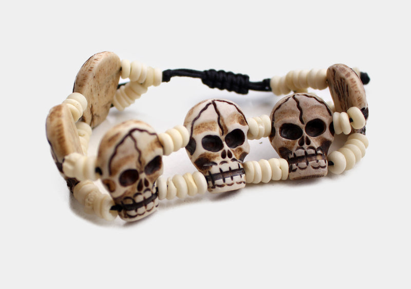 Handmade Skull Shaped Adjustable Wrist Bracelet - nepacrafts