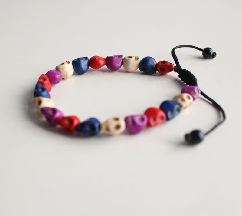 Bohemian Skull Beads Wrist Mala - nepacrafts