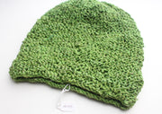 Light Weight and Soft Hand Knitted Green Hemp Beanie, Hemp Cap - nepacrafts