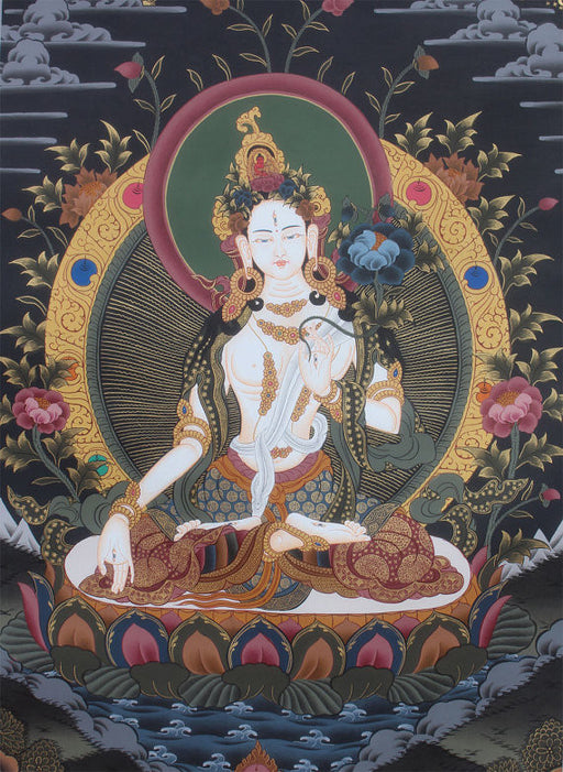 White Tara Thangka 56X40cm