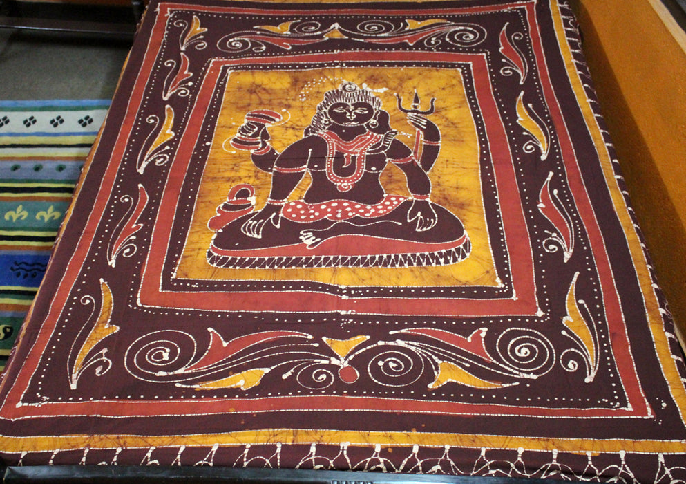 Lord Shiva Printed Cotton Wall Hanging Tapestry