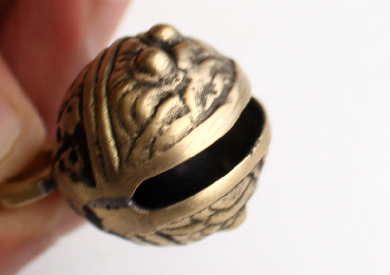 Handcarved Brass Sleigh Christmas Bell - nepacrafts