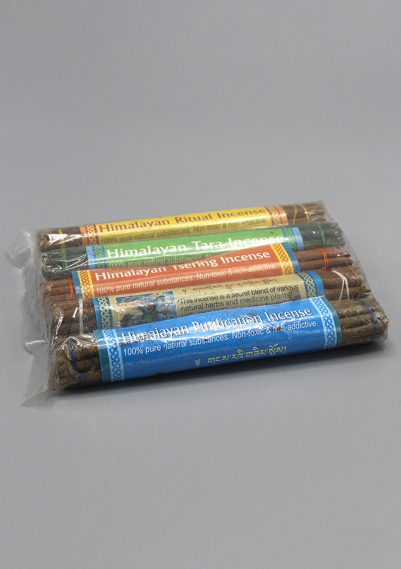 Large Five Rolls Mixed Natural Tibetan Incense Sticks