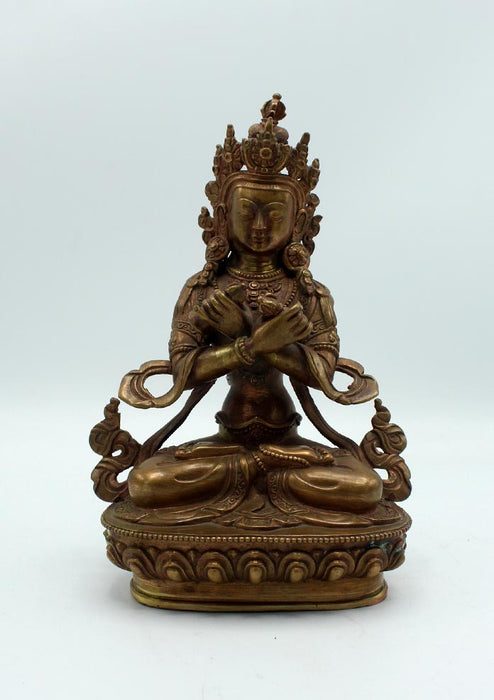Copper Bodhisattva Vajrasattva Statue 8.5"