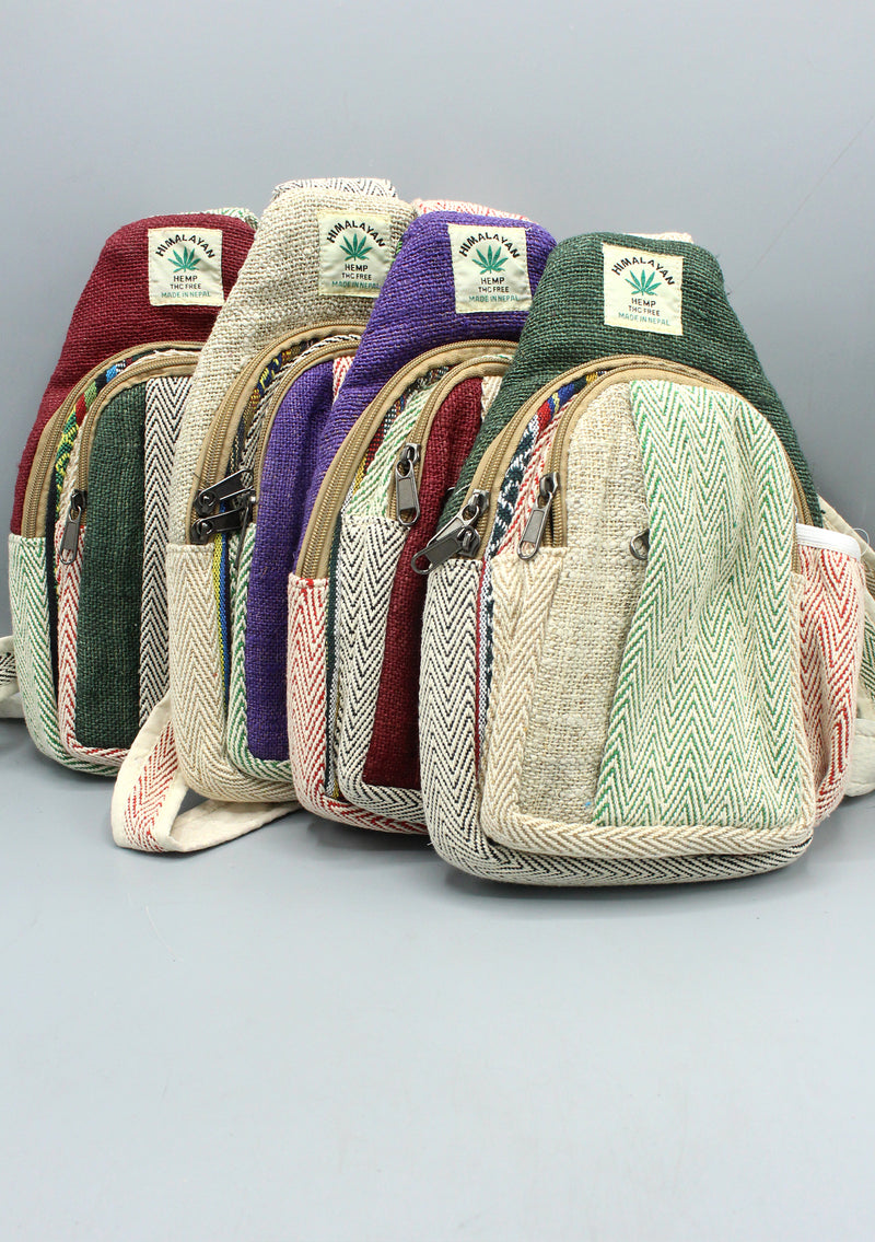 Hemp and Gheri Cotton Mix Natural Cross Travel Bag