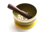 Solar Plexus Painted Singing Bowl with Cushion and Stupa Stick in a Gift Box - nepacrafts