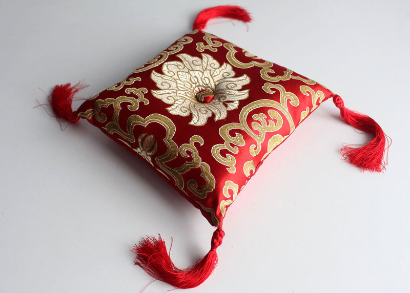 Lotus Singing Bowl Cushion, Handmade - nepacrafts