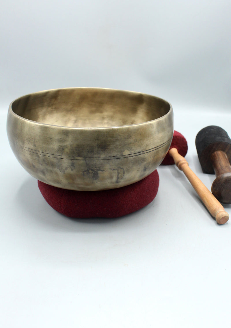 Tibetan Glass Shaped Old Singing Bowl