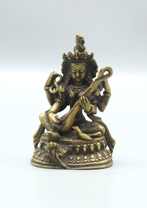 Hindu Goddess Saraswati Statue 4"