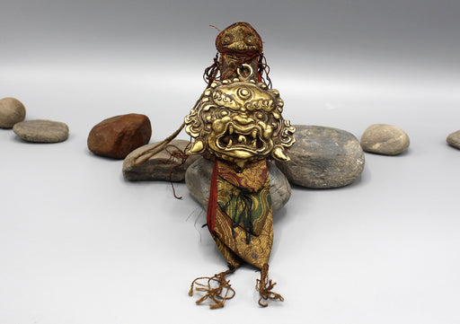 Brass Mahakala Wrathful Deity Wall Hanging - nepacrafts