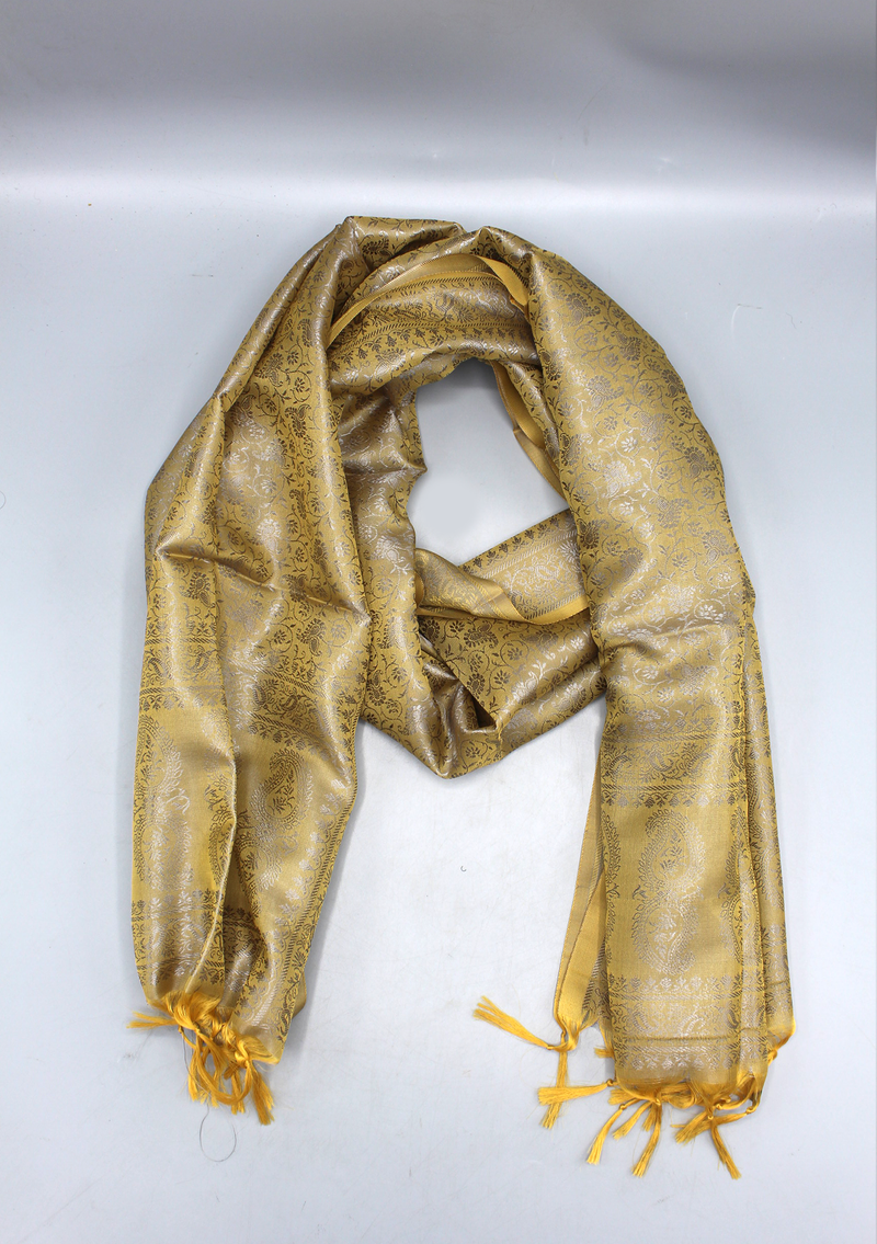 Silk Mixed Polyester Miniature Floral Design Shawl