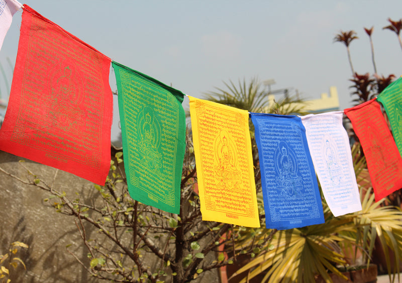 Medicine Buddha  Healing Tibetan Prayer Flag