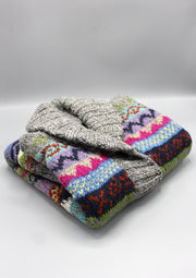 Handknitted Women's Multicolor Sleeveless Cardigan - nepacrafts