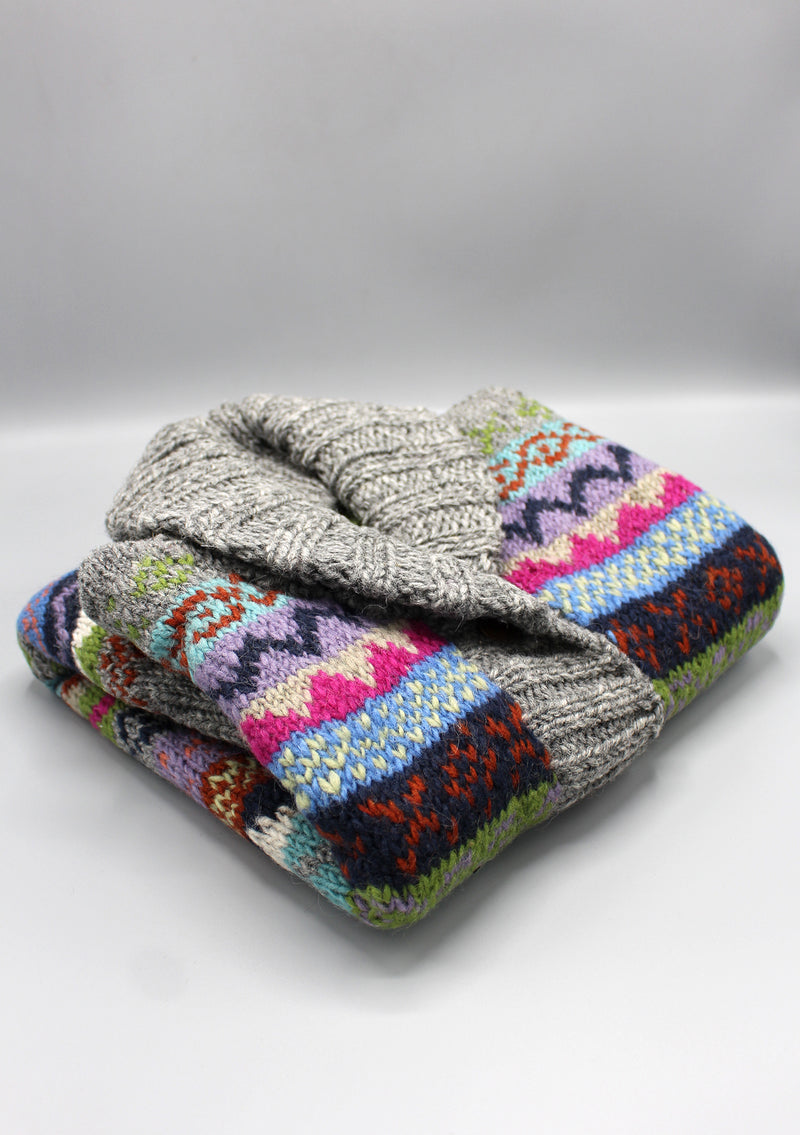 Handknitted Women's Multicolor Sleeveless Cardigan - nepacrafts