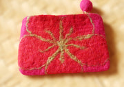 Colorful Felt Flower Women's Coin Purse - nepacrafts