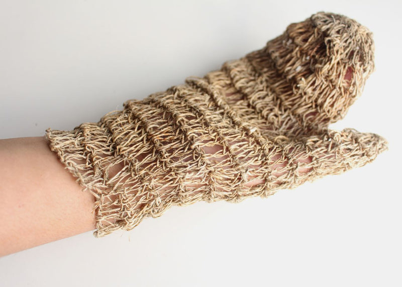 Exfoliating Earth Hemp Body Scrub Mittens - nepacrafts