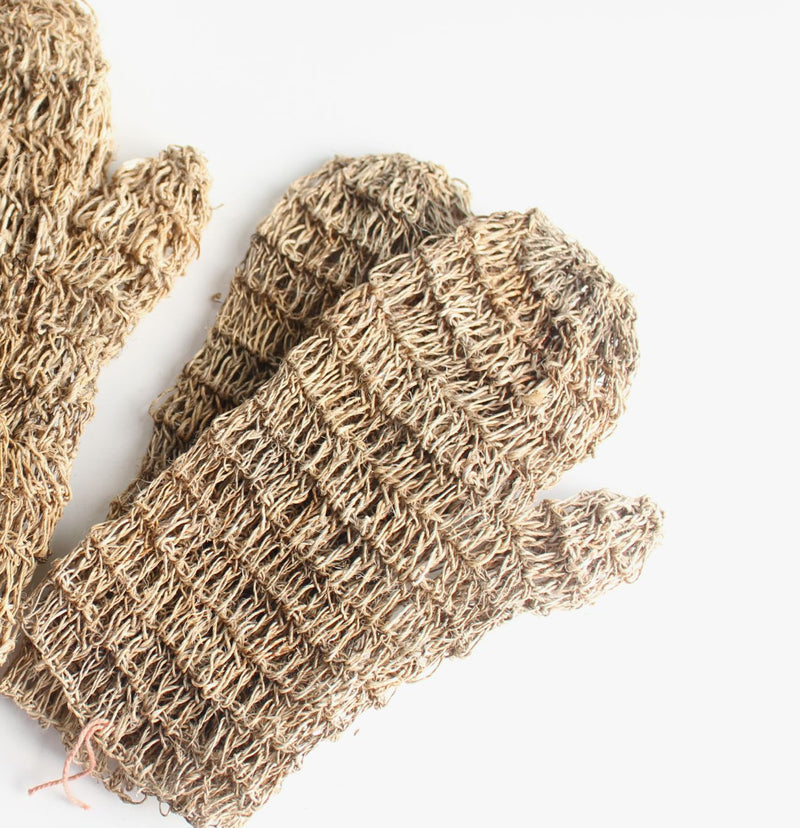Exfoliating Earth Hemp Body Scrub Mittens - nepacrafts