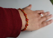 Glass Beaded Braided Hemp Bracelet - nepacrafts