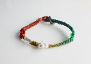 Multi Color Glass Beads Hemp Bracelet - nepacrafts