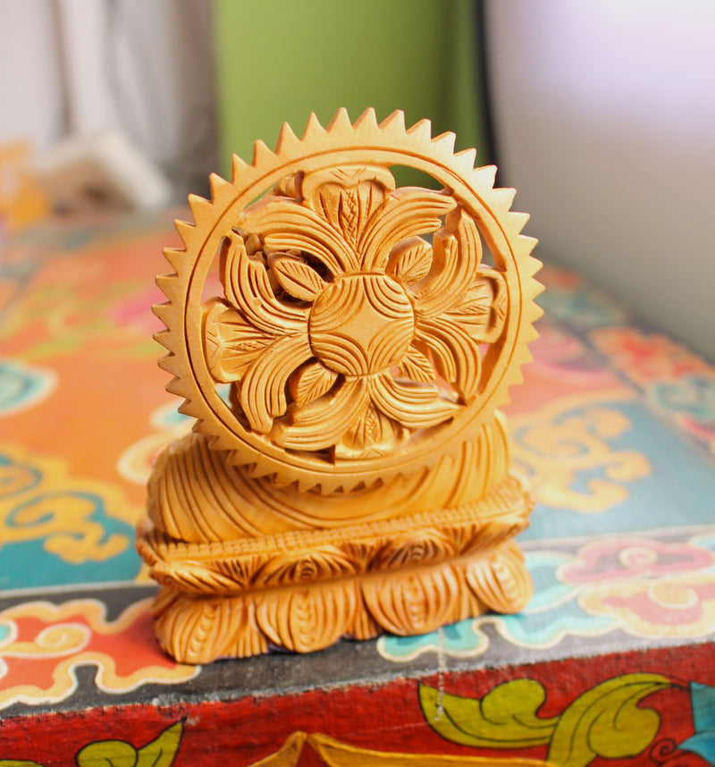 Lord Buddha Wooden Bust - nepacrafts