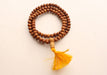 6 mm Sandalwood Beads Prayer Mala with Yellow Tassel - nepacrafts