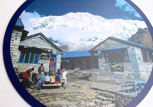 Round Gaming Mousepad Mat Printed with Beautiful Scenery of Annapurna Base Camp Nepal - nepacrafts