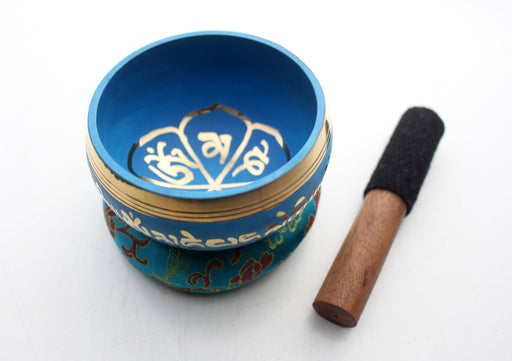 Om Mani Padme Hum Mantra Painted Singing Bowl 3.5" - nepacrafts