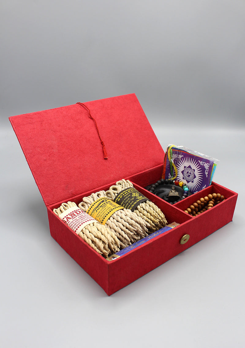 Tibetan Om Mani Rope Incense Gift Set