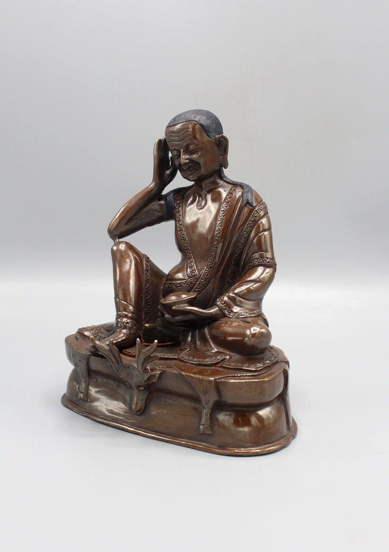 Copper Oxidized Milarepa Statue