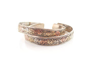 Brass and Copper Filigree Carving Handmade Unisex Bracelet - nepacrafts