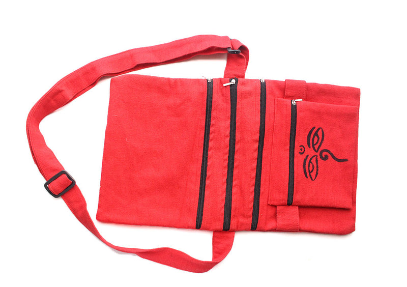 Buddha Eyes Printed Cotton Side Carry Bag - nepacrafts