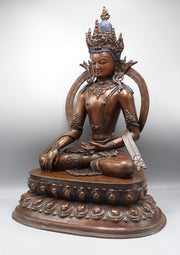 Shakyamuni Buddha Copper Oxidized Statue - nepacrafts