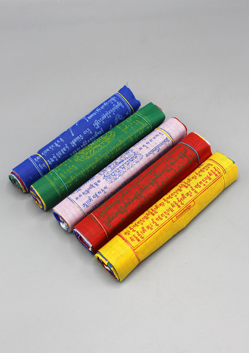High Quality Cotton Tibetan Prayer Flags, Peace & Compassion  Set