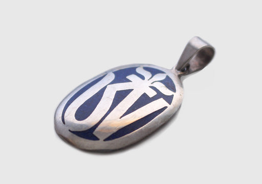 Handmade White Metal OM Pendant - nepacrafts