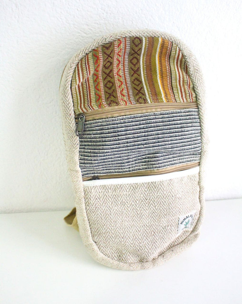 Nepalese Cotton Hemp Backpack Rucksack-Medium - nepacrafts