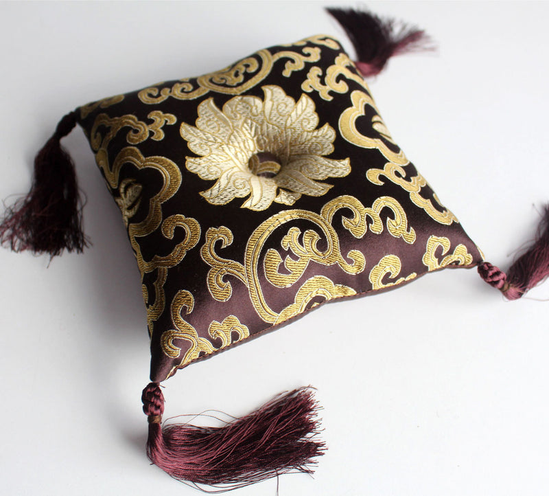 Lotus Singing Bowl Cushion, Handmade - nepacrafts