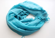 Turquoise Water Pashmina Shawl - nepacrafts