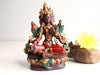 Resin Statue of Green Tara with Reddish Patina 5" high - nepacrafts