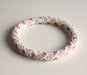 White Silver and Pink Crocheted Beads Roll On Bracelet - nepacrafts