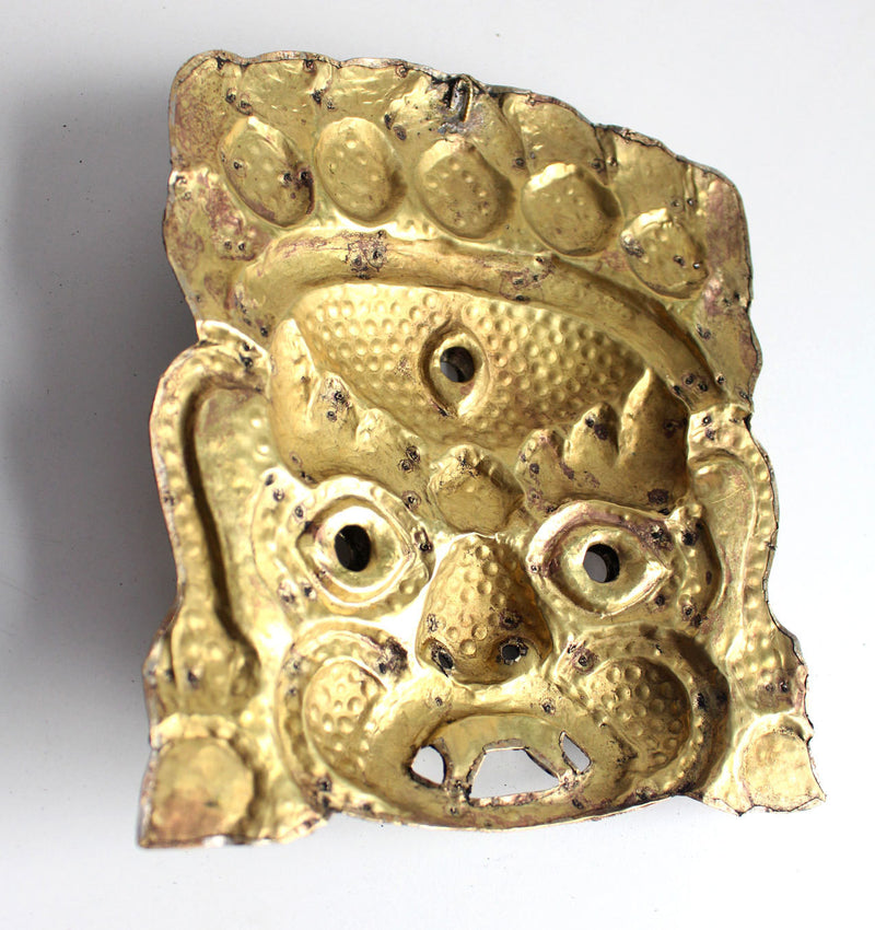 HandCrafted Brass Mahakala Mask Wall Hanging - nepacrafts