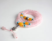 Rose Quartz Energy Charm Necklace - nepacrafts