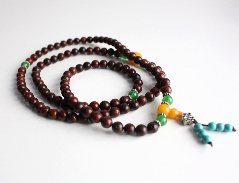 Natural Rosewood Stretchable Prayer Mala - nepacrafts
