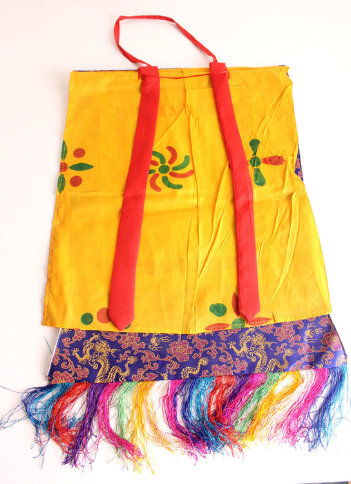 Guru Padmasambhava Embroidered Silk Brocade Fabric Thangka - nepacrafts
